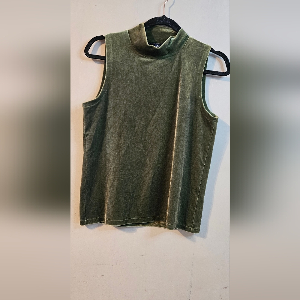 J. Crew Olive Green Mock Neck Tank Top